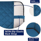 PureFit Reversible Quilted Sofa Cover Dog Couch Covers for Sofa, 66 in | Peacock Blue/Beige, Water Resistant Couch Protector, Washable Pet Couch Cover with Non Slip and Elastic Straps For Kids