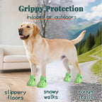 Dog Shoes for Hot Summer Pavement, Dog Shoes for Small Dogs, Waterproof Dog Boots & Paw Protectors, Non-Slip Dog Rain Booties, Easy Clean Sandals for Beach Green Size 2