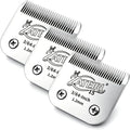 Size 15 Detachable Pet Grooming Clipper Blade with Ceramic Cutter, 1.2mm 3/64 Inch Cut Length, Silver, Compatible with Andis, Oster A5, Wahl KM10, 3 Pack
