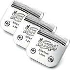 Size 15 Detachable Pet Grooming Clipper Blade with Ceramic Cutter, 1.2mm 3/64 Inch Cut Length, Silver, Compatible with Andis, Oster A5, Wahl KM10, 3 Pack