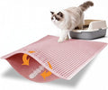 Pieviev Litter Box Mat, Double-Layer Urineproof Design, 30" x 24" Pink | Honeycomb Litter Trapping Mat Captures Scattered Particles to Stop Tracking, Waterproof Base Protects Floors, Easy to Clean