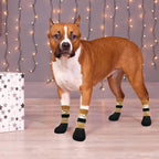 KOOLTAIL Anti Slip Dog Socks for Hot/Clod Pavement to Prevent Licking Paws，Dog Booties for Hardwood Floors, Traction Rain Dog Boots&Paw Protectors Shoes with Grip for Small Medium Large Senior Dogs M