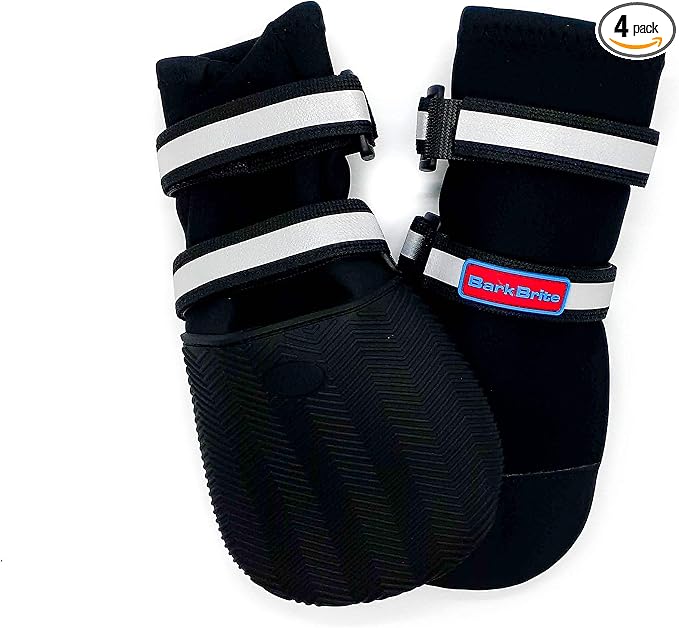 All Weather Neoprene Paw Protector Dog Boots with Reflective Straps in 5 Sizes! (XXL (4.5x4.5 in.))