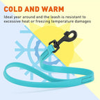 Dogline Biothane Waterproof Dog Leash Strong Coated Nylon Webbing with Black Hardware Odor-Proof Easy to Clean High Performance for Small or Large Dogs Made in USA 2 ft Lead, Sky Blue