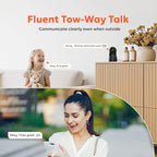 owltron Indoor Security Camera 2K, 360°2.4G WiFi Cameras for Home Security for Baby/Pet/Elder/Nanny with Night Vision, Motion Detection & App Control, Baby Monitor Works with Alexa & Google Assistant