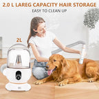 Hipicute Dog Grooming Vacuum Kit, 11Kpa Suction Power Pet Hair Vacuum for Shedding Grooming with 2L Large Capacity Hair Storage, 5 Professional Pet Grooming Tools for Dogs Cats