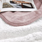 Soft Waterproof Blanket for Bed Couch Sofa, Dusty Pink, 50x60 inches | Liquid Pee Proof Pet Blanket for Dog Puppy Cat, Reversible Sherpa Fleece Blanket for Couch Cover, Furniture Protector