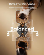 oneisall Automatic Cat Feeder for 2 Cats Pets, Timed Cat Food Dispenser | 20 Cups/5L, Prevent Fighting, Precise Portion, Balanced Dispense, Non-Slip & Stable, Voice Recorder, Stainless Steel Bowls