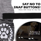 EXPAWLORER Dog Socks to Prevent Licking and Slipping, Summer Dog Shoes for Hot Pavement, Paw Protectors for Hardwood Floors Anti-Slip, Dog Booties for Small Medium Large Senior Dogs, Black Grey XS