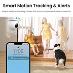 aosu 4MP Indoor Security Camera - Baby & Pet Monitoring with 5/2.4 GHz WiFi | 360° Home View,One-Touch Calls,People & Pet Detection,Smart Tracking and Notification,2.5K Night Vision & 24/7 Recording