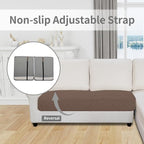 Easy-Going Sectional Couch Covers for Dogs L Shape Sofa Cover Reversible Sofa Slipcover Chaise Lounge Cover Furniture Protector Cover for Pets Dog Cat (30 x 50 inches, Brown/Beige) | Brown/Beige, Soft Sofa Slipcover For Dogs, Fits Left/Right Chaise Lou...