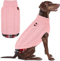 KYEESE Dog Sweater Turtleneck Thick Knit Pullover for Cold Weather | Stretchy Fit, Lightweight & Warm, Cozy Knit Comfort, Classic Plaid Design, Gentle on Sensitive Skin, Comfortable Daily Wear