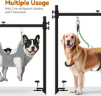 H Shape Dog Grooming Arm for Table, L Size Hammock, 42" H, 31-43" W | Heavy Duty, Adjustable Grooming Stand, Clamp Fits up to 2.76", with Hammock & 2 Nooses for Home Grooming & Nail Trimming