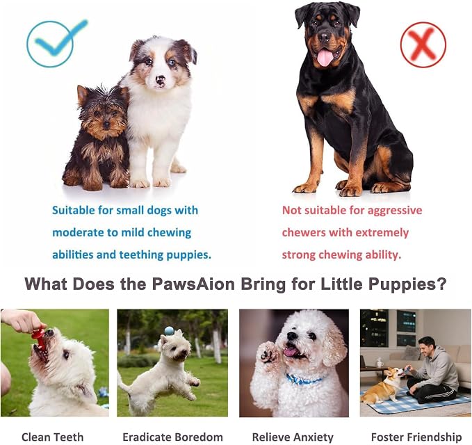 20 Pack Puppy Teething Chew Toys for Small Dogs, Bulk Dog Toys for Puppies | Mixed Blue Rubber Rings, Ropes & Balls, Puppy Teething & Dental Care, Relieves Puppy Boredom, Stops Destructive Chewing