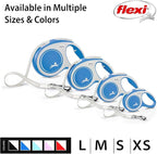FLEXI® Comfort Tape Retractable Dog Leash, Medium, 16 ft - Blue | German engineered, original flexi leash, durable quality for dogs up to 55 lbs, tangle-free, walking, reliable brake system
