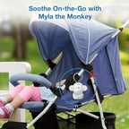 VTech VM819 Baby Monitor + BC8211 Myla the Monkey Bundle - Non-WiFi Video Monitor with 19Hr Battery, 1000ft Range & Portable Soother with Night Light & Stroller Attachment