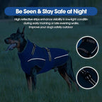 QBLEEV Warm Dog Jacket - Reflective, Adjustable Winter Coat with Turtleneck for Cold Weather, Waterproof Fleece Snowsuit for Small, Medium, Large Dogs