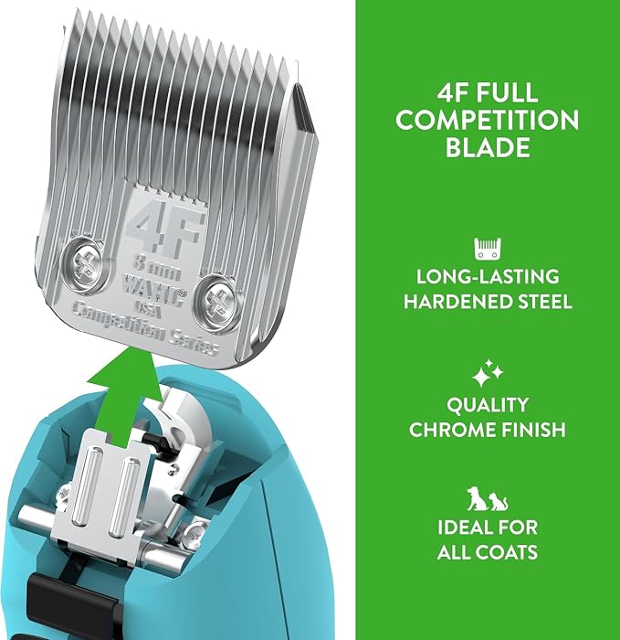Wahl Professional Animal Competition Blade, 2375-100, 4F | Extra Coarse, Detachable Blade with 5/16 in Cut Length