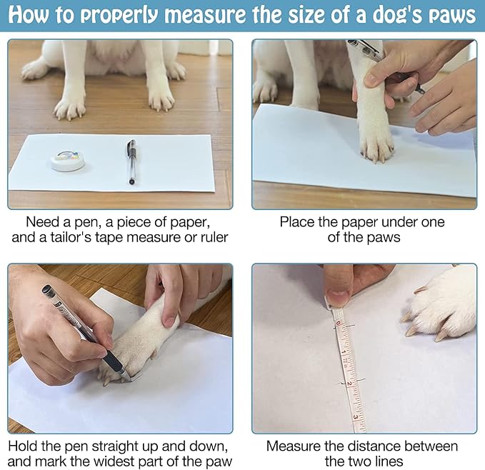 SCENEREAL Anti Slip Dog Sock to Prevent Licking Paws for Hardwood Floors, Boots & Paw Protector Shoes for Hot/Cold Pavement with Grippers, Double Sides Grips for Small Medium Large Senior Dogs