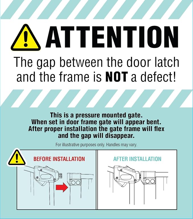 Regalo Safety 30.5"-58" Extra Wide Baby Gate, Bottom of Stairs & Doorways | Pressure Mounted with Door, For Babies, Toddlers & Pets, Bronze, Tested & Trusted for 30 Years