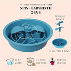 AVERYDAY Slow Feeder Dog Bowls for Large Breed, 2.5 Cups Deep Food Puzzle Bowl with Spinning Slow Feeder Insert, Non-Slip Bottom, Fits for Raised Stand, Hard Maze Design for Medium and Large Dogs