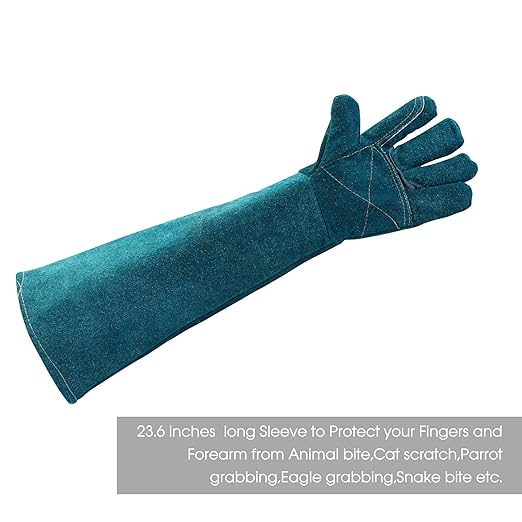 AOWPFVV Animal Handling Gloves Bite Proof for Dogs,Cats, 23.6in Large | Falconry,Birds,Snake,Reptile,Vets, Groomers & Animal Control