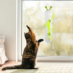 AFP Interactive Cat Toy, Automatic Furry Tail Teaser Toy with Motion Sensor, Electric Cat Toy, USB Rechargeable, Self Play Cat Feather Toy for Indoor Cats, Suction Cup for Stable Play, 1 Replacement