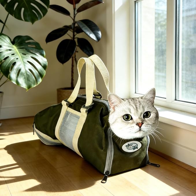 Cinf Cat Restraint Grooming Bag, Anti-Scratch Tool for Nail Trimming | Safe grooming restraint bag controls cat movement for bathing, nail trimming, injections and veterinary examinations
