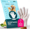 Uproot Clean Pet Grooming Gloves: Deodorizing & Grooming, 1-Month Supply | Extra-Thick Cat & Dog Wipe for Clean Paws, Eyes, Ears, Butt & Body, Lick-Safe. Mess-Free - Removing Tough Dirt, Odor, Oils