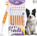 Dog Toothbrush, Dual-Head, for Medium-Large Dogs, Orange | Soft Bristles for Gentle Cleaning, 60° Curved Bristles for Better Coverage, Comfortable for Sensitive Gums