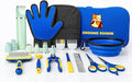 Deluxe 16-Piece Pet Grooming Kit with Carry Bag -Kit for Dogs & Cats – Quiet Clippers, Nail Grinder & Brushes