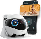 Enabot EBO Mini Pet Camera Robot: 2K FamilyBot Mobile Home Companion | Whole-Home Mobility, Remote App Control, Two-Way Talk, Night Vision, Auto-Recharge, Local Storage, Long Distance Gift