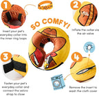 BENCMATE Inflatable Dog Cone Collar Alternative, Soft Dog Cone for Small Medium Large Dogs and Cats, Neck Recovery ECollar Donut Collar After Surgery (Medium, Cowboy)
