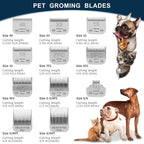 4FC Pet Dog Grooming Detachable Ceramic Blades Kit, 3/8" (9.5mm), 2 PCS | Compatible with Andis, Compatible with Oster A5, Compatible with Wahl KM10 Clippers