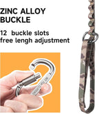 EXCELLENT ELITE SPANKER Tactical Military Bungee Nylon Dog Leash Adjustable | Adjustable No Pull Leads Rope Quick Release with 2 Control Handle heavy duty durable for training huntingfor medium large dog