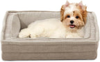 Laojin Balhen Cat Couch for Pets, Washable Cat Beds for Indoor Cats, Super Soft Plush Supportive Dog Couch Bed for Puppy and Kitten with Anti-Slip Bottom, 26inch, Beige