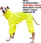 D Doggy Star Italian Greyhound Raincoat Waterproof Jacket Windbreaker Clothes Whippet for Dog (2XL,Raincoat Yellow)