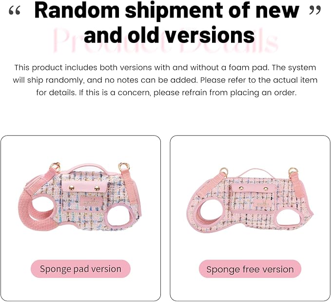 Wakytu Dog Lift Harness Dog Carrier Sling for Small Dogs & Cats,XS | stylish puppy sling carrier with handle & pocket,adjustable leash,walking & travel