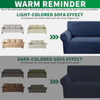 MAXIJIN Stretch Sofa Chair Slipcovers with Arms (31"-46 Washable Chair Cover Armchair with Non-Slip Foam & Elastic Bottom, Dog Cat Pet Friendly Furniture Protector (Small, Navy Blue)