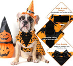 Kuoser Dog Tuxedo, Dog Suit and Bandana Set, Dogs Costume with D-Ring | Formal Dog Outfit with Detachable Bowtie Collar for Wedding, Birthday, Party, Christmas, Halloween, Halloween M