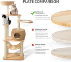 59-Inch Modern Cat Tree Tower for Large Indoor Cats, Handwoven Basket Condo | Stable multi-level structure, reinforced base, 8 cm sisal posts, clear space capsule, hammock, washable cooling & plush mats