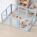 Acrylic Dog Playpen Indoor, Puppy Playpen, Acrylic Dog Pen, 10PCS | 23.6" H, Skin Pink, Purple & Sky Blue, Clear View, No-Gap Escape-Proof, Tool-Free Setup, For Puppies & Small Dogs
