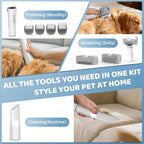 Dog Grooming Vacuum,Pet Grooming Vacuum with 2L Dust Cup & 13000Pa Suction, 6-in-1 Low Noise Pet Grooming Kit with Clipper & Steam Brush for Shedding, Professional Dog Vacuum for Dogs & Cats