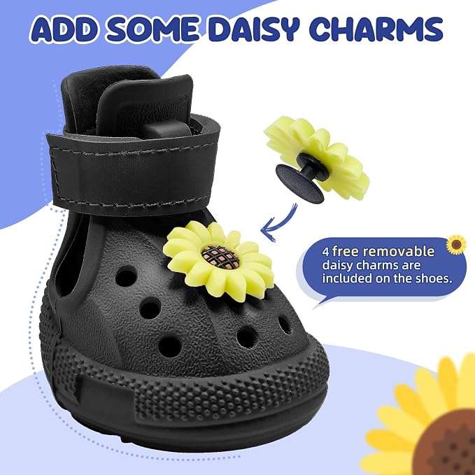 Nasjac Dog Shoes for Hot Pavement - Breathable Dog Sandals with Non Slip Soles & Reflective Straps, Easy ON & Off, Easy-Clean Summer Outdoor Pet Boots for Small Medium Large Dogs, B, 8