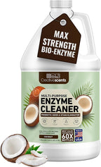 Creative Scents Multipurpose Enzyme Cleaner & Odor Remover | Super Concentrated for Floor, Carpet, Drain | Pet Urine Odor Eliminator | Enzyme Cleaner for Cat Urine & Dog Poop | 1 Gallon - Coconut