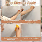 Cat Scratch Furniture Protector, 160"x12" Single-Sided Sticky Couch Protector from Cat Claws, Transparent Plastic Cover Adhesive Clear Anti Scratch Deterrent for Furniture Sofa Door (30 Pins)