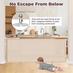 78" Retractable Extra Wide Baby Gates for Stairs, Long Mesh Dog Gate | Indoor Outdoor Pet Gate for Large Openings, Ideal for Doorways Hallways Kitchens Decks & Porches, 34" Height, Beige