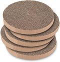 Catify Spin n' Scratch Cat Scratch Pad Refill - Round, 5-Pack | Corrugated Cardboard, Double Sided Cat Scratching Pad, Indoor Furniture Protector, Durable, For Kittens and Cats,