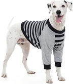 FUAMEY Dog Recovery Sleeve with Elbow Protector, Black Stripes L | Dogs Shirt Stop Licking Joints,Pet Long Sleeve Suit Protecting Dog's Front Leg Chest Arm Wounds Cover Skin Conditions