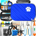 EVERLIT Pet Medic First Aid Kit | Vet-Approved Animal Care Kit with 95 Pcs Medical, Outdoor & Emergency Supplies to Treat Dogs, Cats | Travel-Friendly Compact Bag for Home, Car and Travel (Blue)